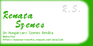 renata szenes business card