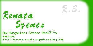 renata szenes business card